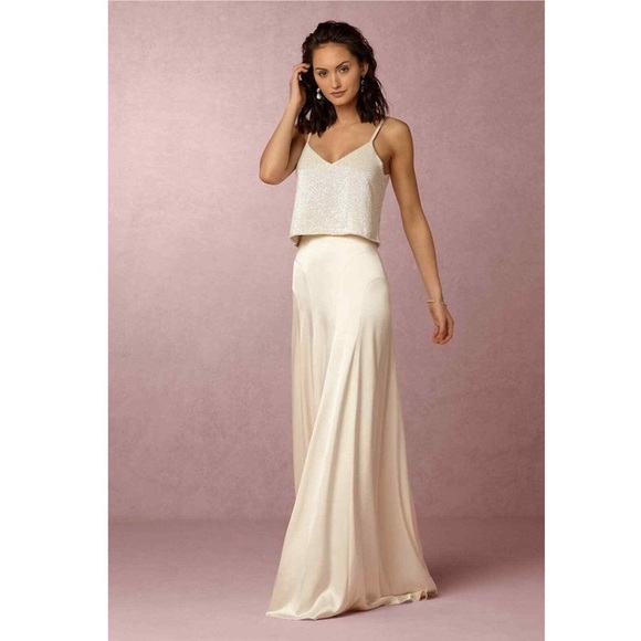 BHLDN Catherine Deans Danielle skirt in crème - Picture 1 of 6